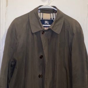Burberry Men’s Olive Green Long Trench coat